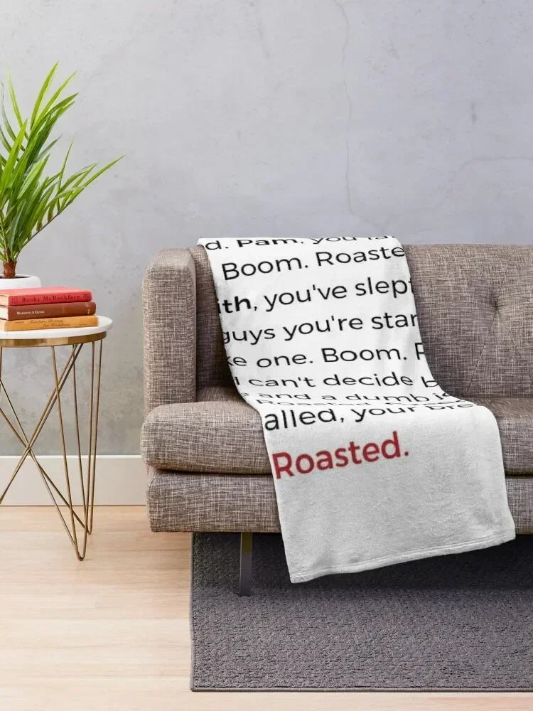 The Office - Boom. Roasted. Throw Blanket Sofa Sofas cosplay anime Bed covers Blankets