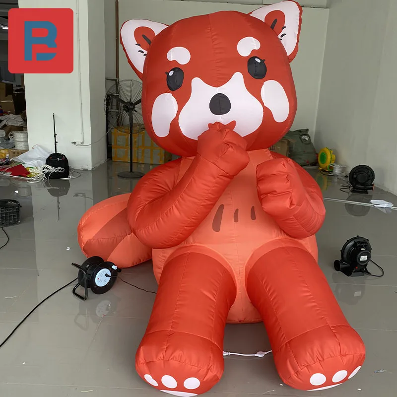 Inflatable red panda little raccoon air model cartoon zoo IP theme park market scene area lighting advertising decoration