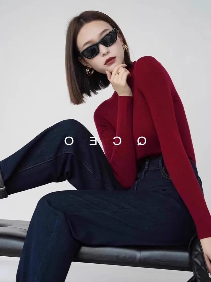 

Sweaters Jumpers Pullovers Womens Elegant Chic Woman Top Clothes Ladies Winter Western Style Outdoor Check Cowgirl Frontier Warm