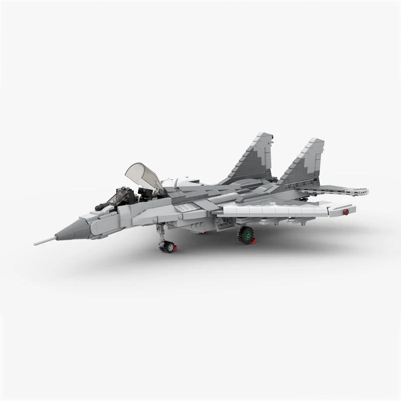 WWII Aircraft MOC-156545 New MiG-29A MOC Military Building Block Fighter Weapon Kit Display Model Bricks Toys for Boys Gifts