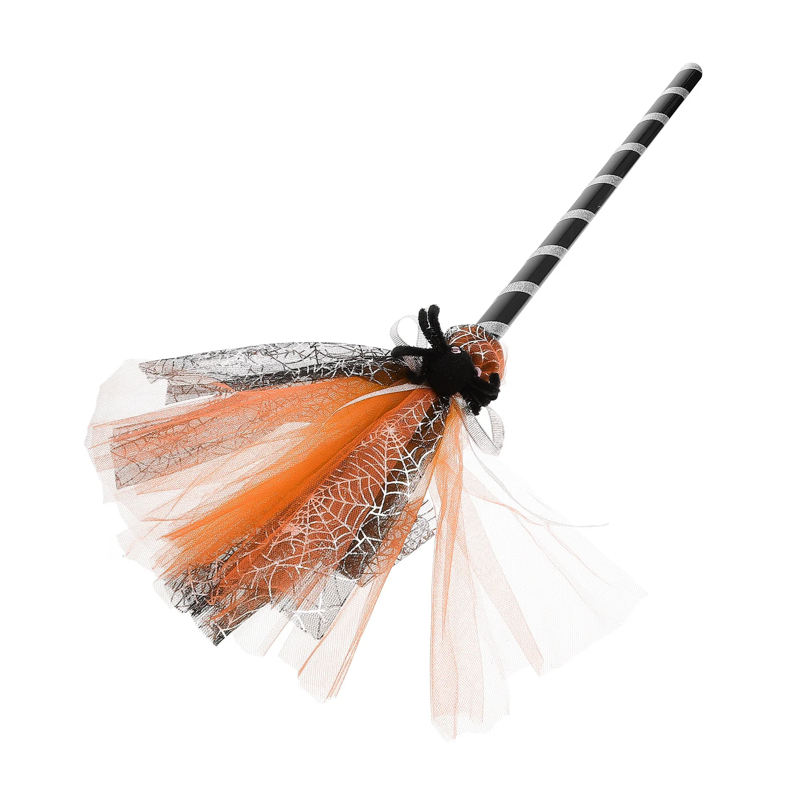 

1Pcs Halloween Witch Broom Besom Durable Decorative Prop Ideal for Haunted House Party Halloween Broom Party Prop