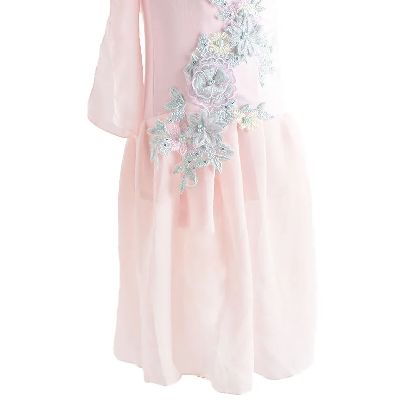 Robe de Ballet pour enfants filles rose bleu blanc en mousseline de soie classique justaucorps robe de Ballet pour enfants danse moderne robe à bretelles chinoise
