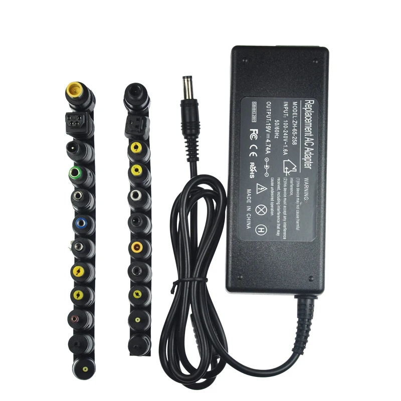 Imagem -04 - Carregador Universal Adaptador de Alimentação para Acer Asus Dell hp Lenovo Samsung Toshiba 18.5v 19.5v 20v Cabo ac Incluído 19v 4.74a 90w