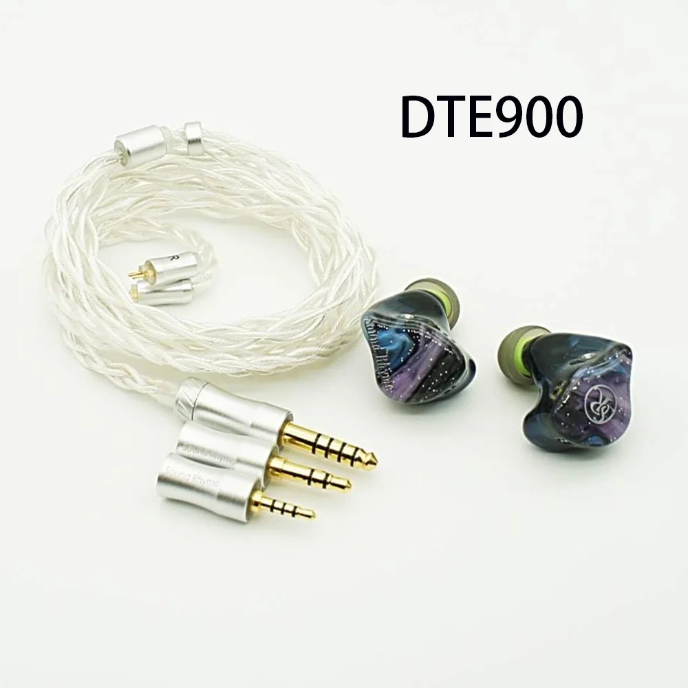 

Sound Rhyme DTE900 In-Ear Earphones 9 Driver 1DD+4BA+4EST HiFi IEMs 2 Pin Detachable Single Crystal Copper Silver Plating Cable