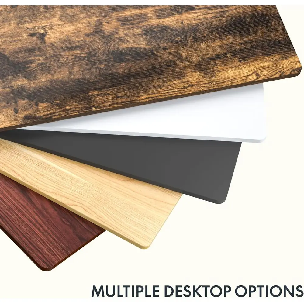 Bureau rectangulaire en noyer à hauteur réglable 48 x 24 avec 1 plateau épais