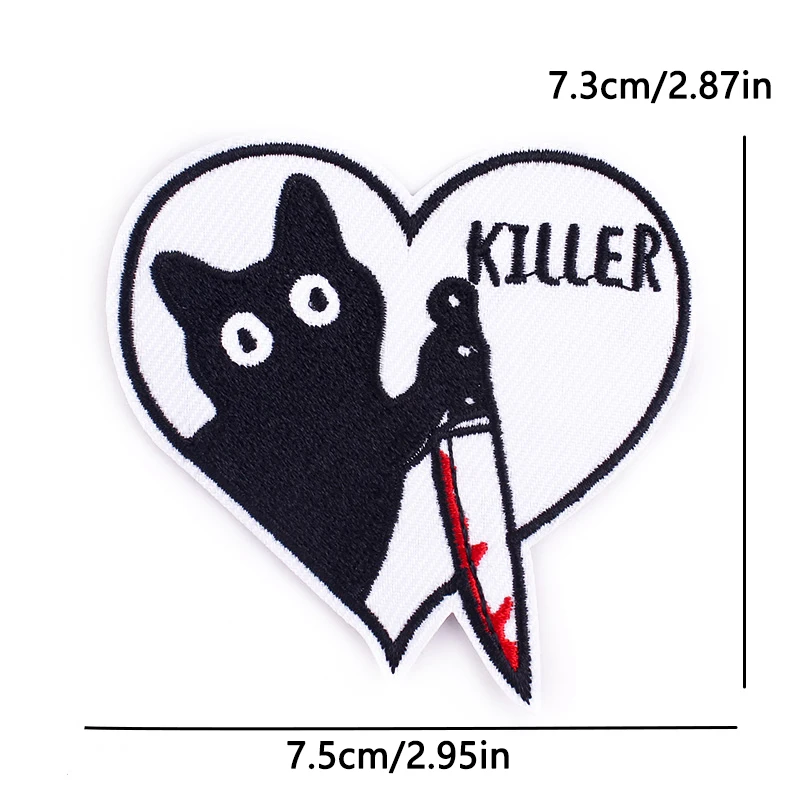 Wolf Starke Tier-Aufnäher zum Aufbügeln für Hut- und Kleidungsdekoration, Aufnäher für Jeans, persönliche Abzeichen, Aufkleber, Herz, Blut – Detail 26