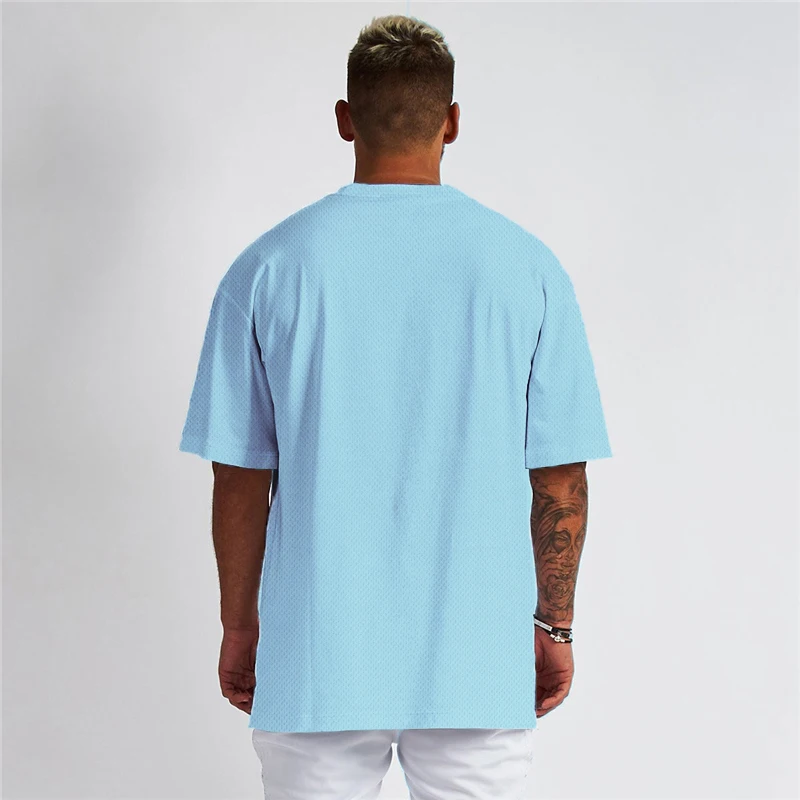 Gym Fitness Workout Sport Short Sleeves Oversized Loose Tops Summer Mesh Breathable Quick Dry Cool Short Sleeves Men's T-shirt image 2