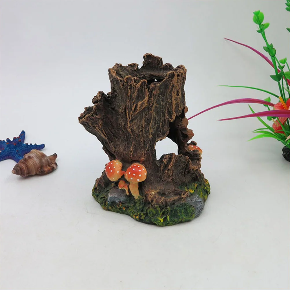 

Fish Tank Ornament Resin Tree Stump Aquarium Decoration -Friendly Resin Aquarium Landscape Fish Tank Decorations
