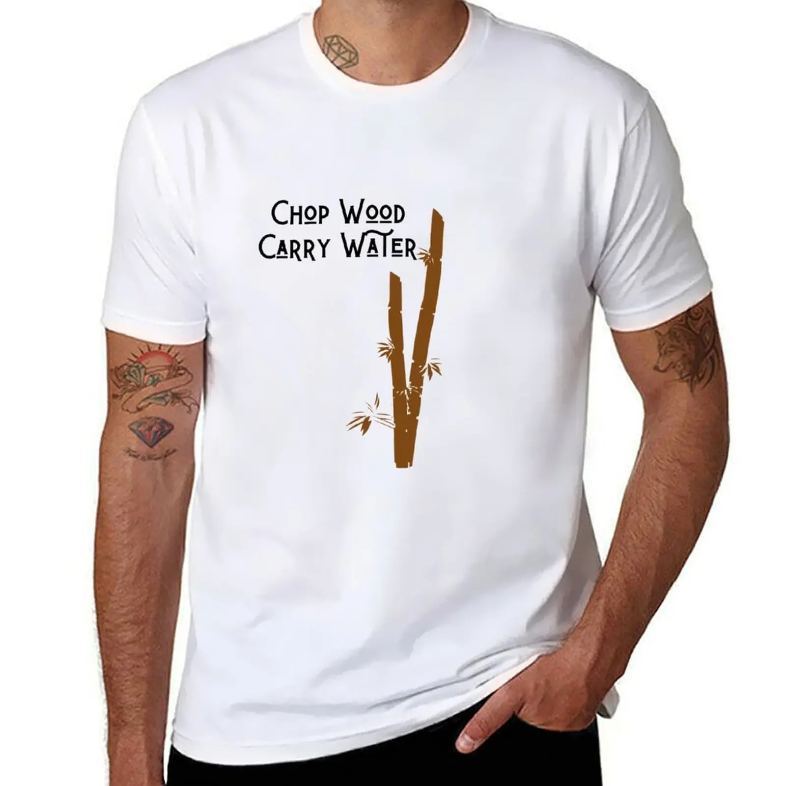 

chop wood, carry water zen T-Shirt man t shirts graphic funny t shirts man T-Shirt