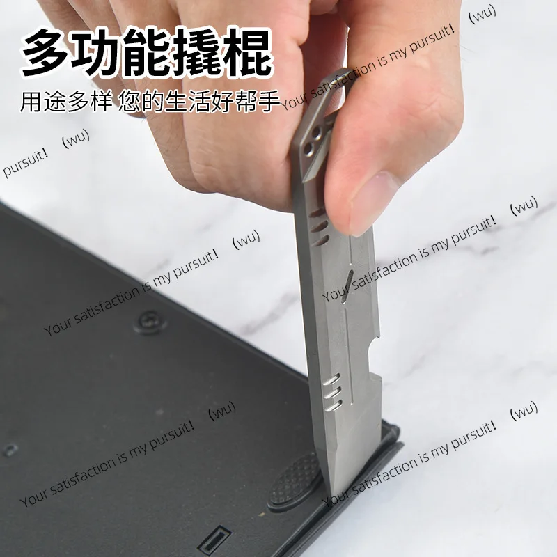 Titanium Multifunctional Crowbar Portable Bottle Opener Hexagonal Wrench Outdoor Camping Tools