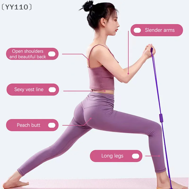〔YY110〕Figure-8 Resistance Bands Back Yoga Training Equipment With Elastic Tubes For Chest Expansion, Women's Fitness Rope