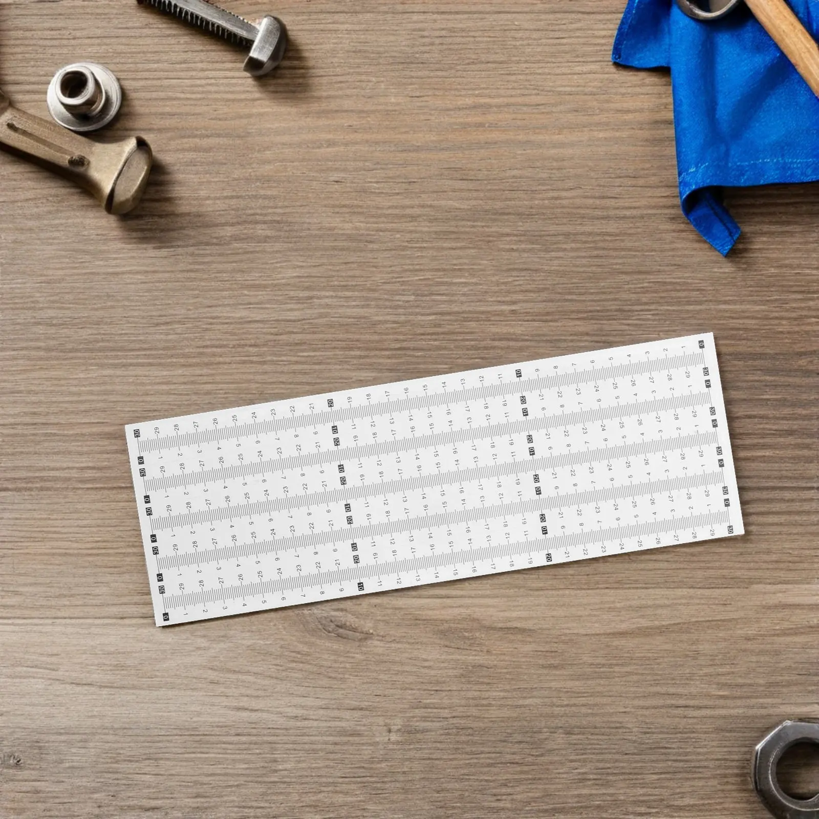 20Pcs Adhesive Measuring Tape Self Adhesive Ruler Sticker Waterproof Flexible PVC Peel and Stick Metric Tape for Workbench DIY