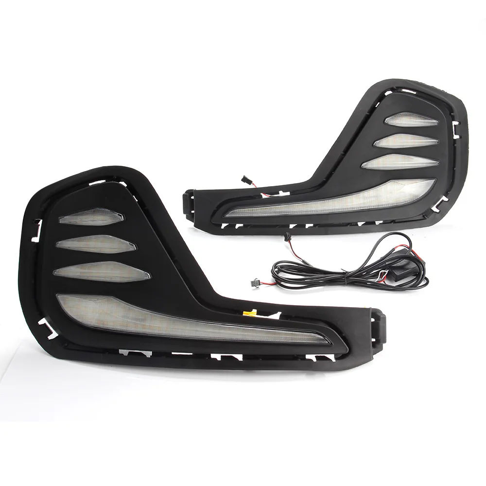 3Color For Chevrolet Cavalier 2020 2021 2022 Daytime Running Lights Turn Signal Fog Lamp Cover LED DRL Car Styling Car 12V