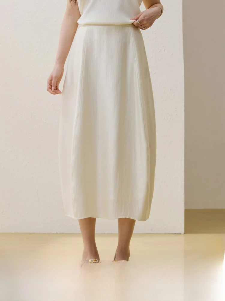 

Легкая драпированная юбка-тюльпан с двумя карманами, больших размеров, женская модная летняя новинка, миди-длина, А-силуэт