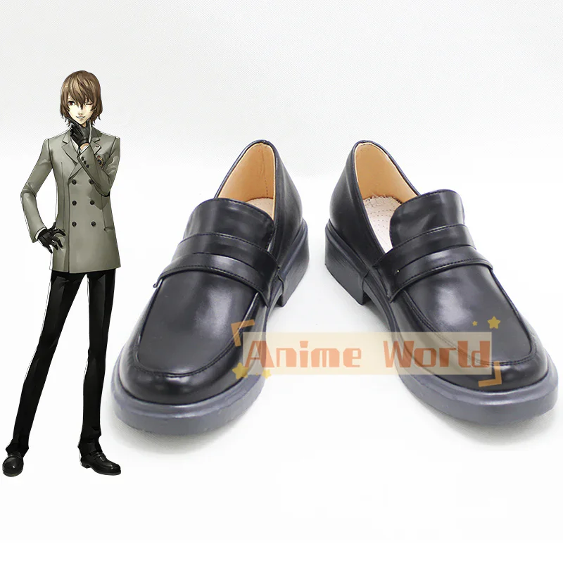 Goro Akechi Cosplay zapatos Halloween carnaval botas hechas a medida