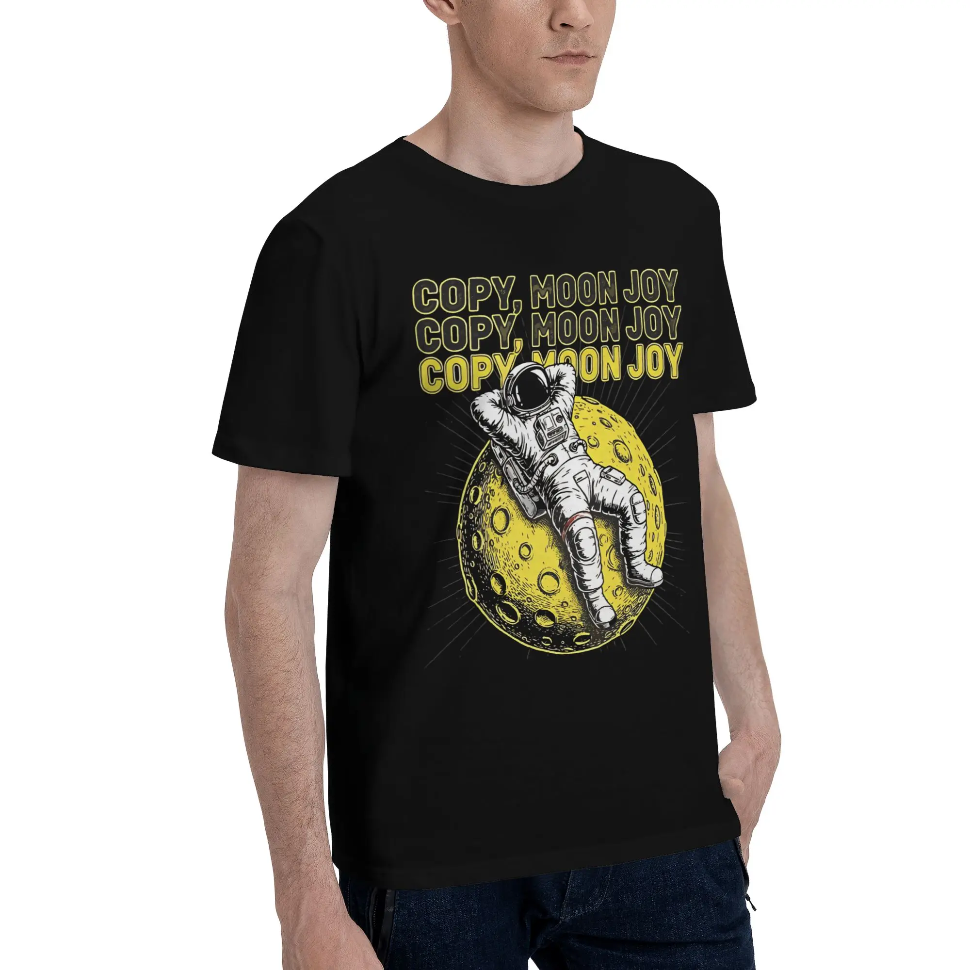 Copy Moon Joy 12 Graphic Funny 100% Cotton T-Shirt  Tops Tees For Men