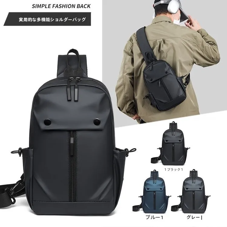 韓国風 大容量 チェストバッグ メンズ シングルショルダー スリングバッグ おしゃれ 防水 メンズ ミニバックパック スポーティー ナイロン