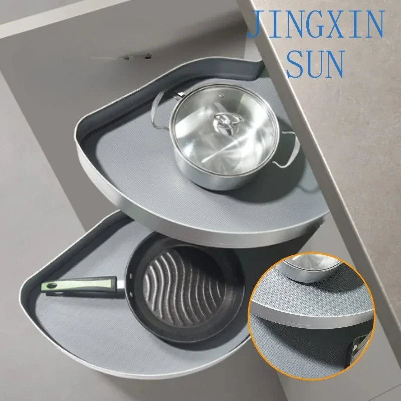 UFO corner pull basket Kitchen cabinet transformation Corner monster storage Dish basket Pot basket Double layer rotation