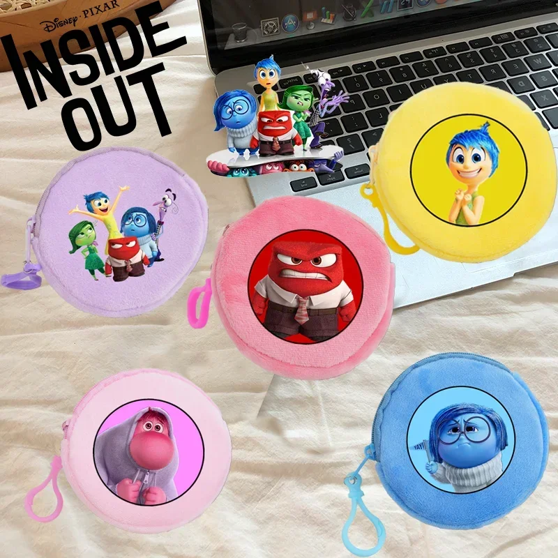 

Inside Out 2 Coin Purses Plush 7Color Joy Anger Disgust Sadness Anxiety Embarrassment Casual Money Bag Wallet Holder Coin Purses