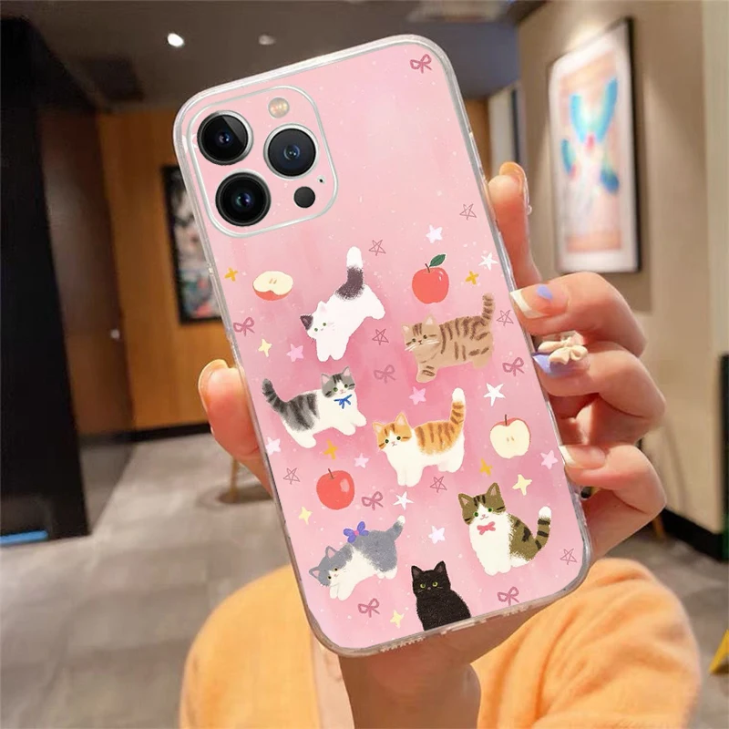 

Phone Case For iphone 17 Pro Air 17ProMax 16 15 14 13 Pro Max 16 15 14 13 Pro 15Plus Cute Cat