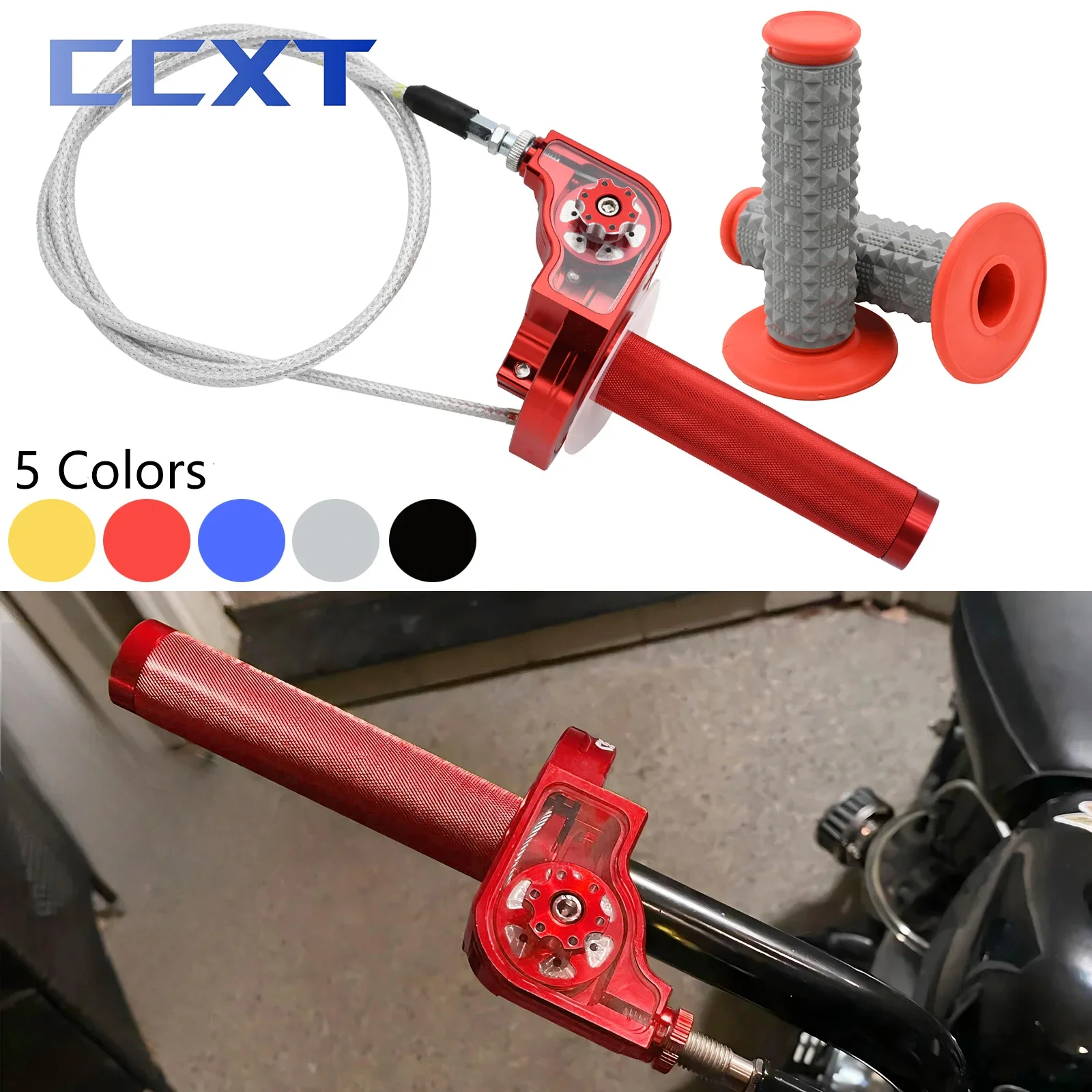 CNC Adjustable Throttle Grip Universal Quick Twister Handle Grip Throttle Cable For BETA RR RS RRS 125 200 250 300 350 390 400