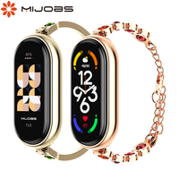 Ladies Wrist Strap for Mi Band 9 8 7 6 5 4 3 for Xiaomi Smart Band 8 Watchband Global Version Stainless Steel Strap for Miband 7