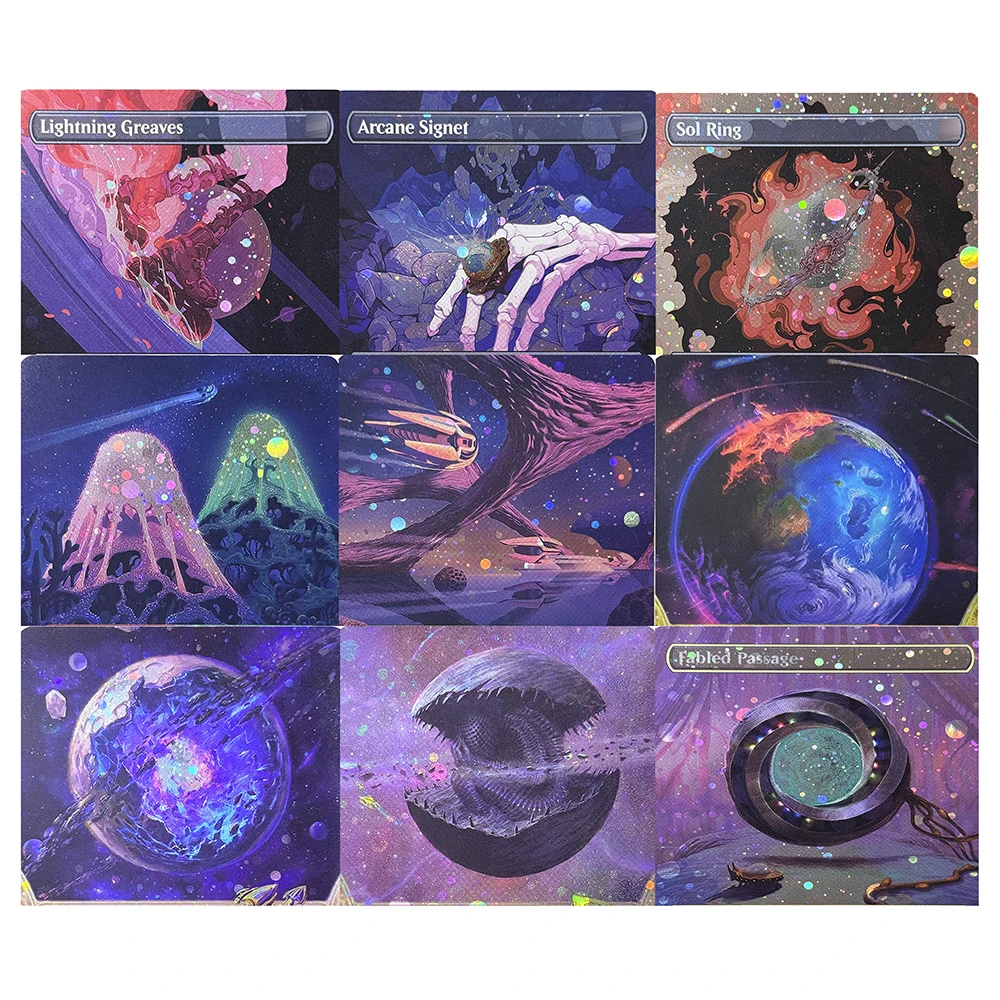 

Карты «сделай сам» Galaxy Foil EOS Ancient Tomb Inkmoth Mana Strip Mine SLD Think Vessel Sol Ring Fabled Passage Gather