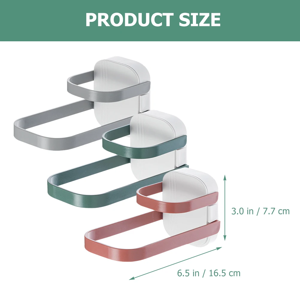 

3Pcs Wall Mount Hanger Rack U Shaped Design Easy Install No Fall Space Saving Fits Wire Plastic Wooden Hangers Laundry Organizer