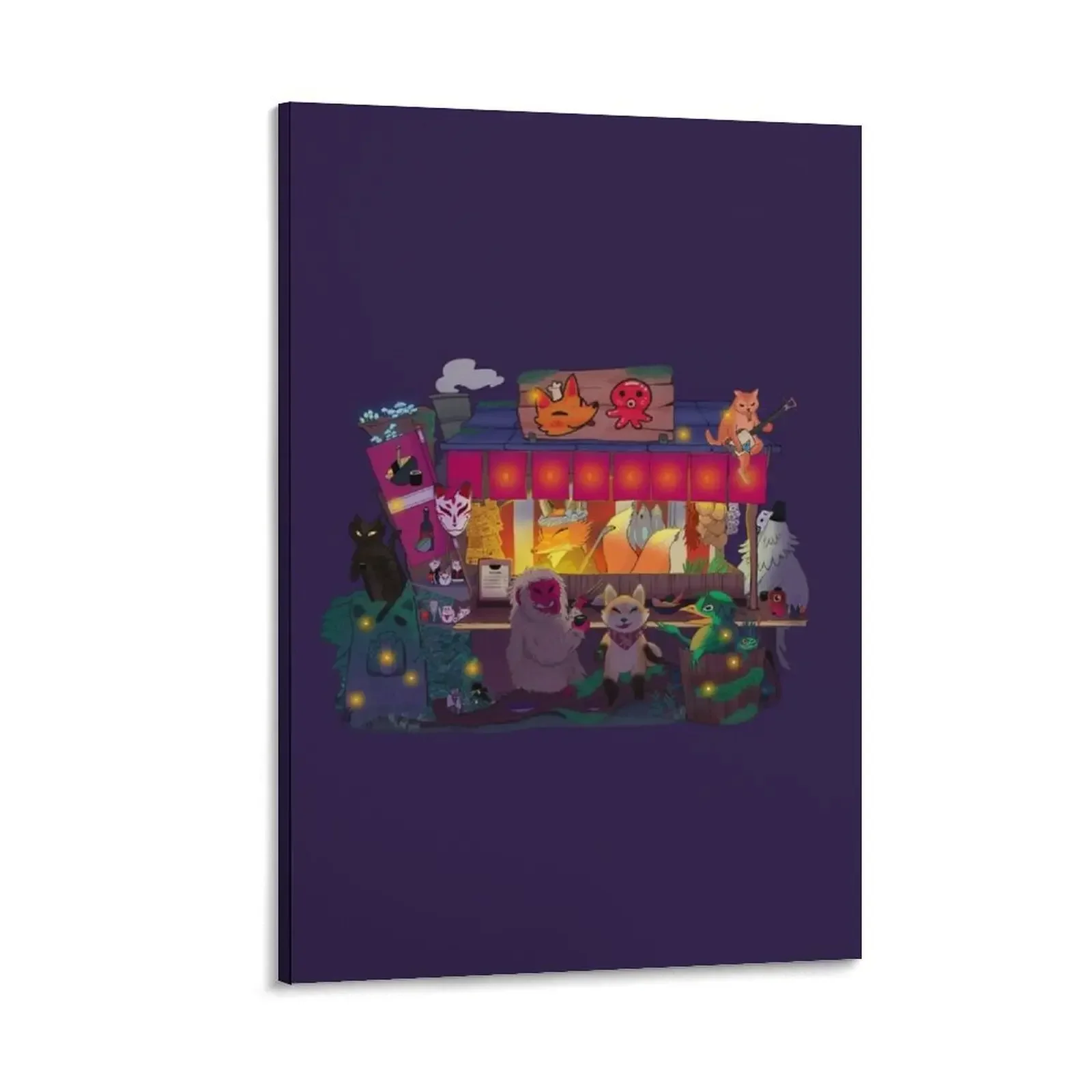 

Yatai in the woods Canvas Painting ornaments for home anime poster decorative frames wall room Decoration bedroom