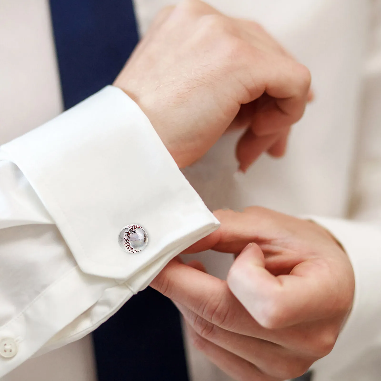 1Pair Baseball-Themed Cufflinks Men's Copper Cuff Links for Suit Tuxedo Shirt Sleeve Elegant Sporty Fashion Accessory Groom