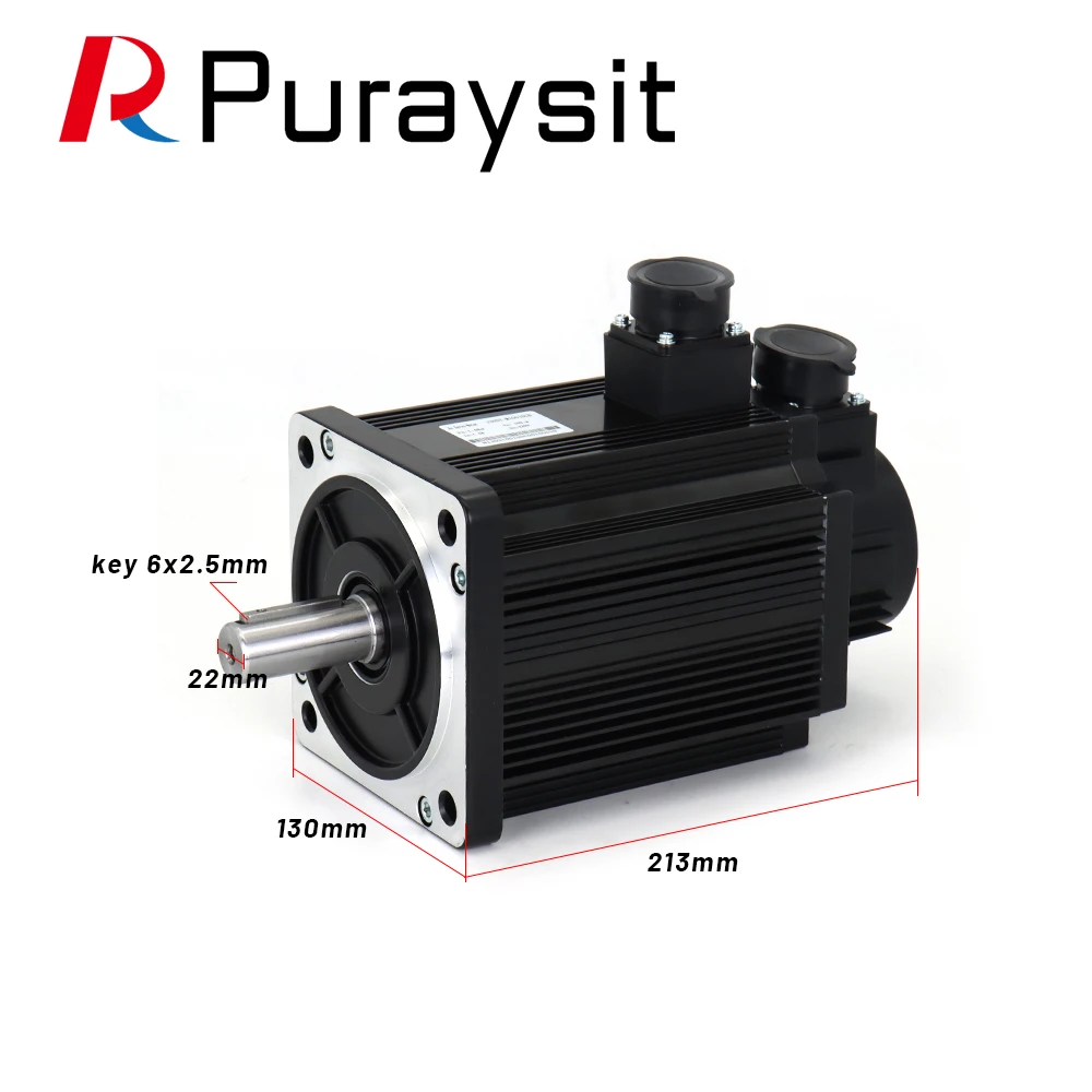 Puraysit AC Servo Motor Kits 1KW 130ST-M10010 AASD 30A 10N.m 1000RPM 220V with 3M Cable