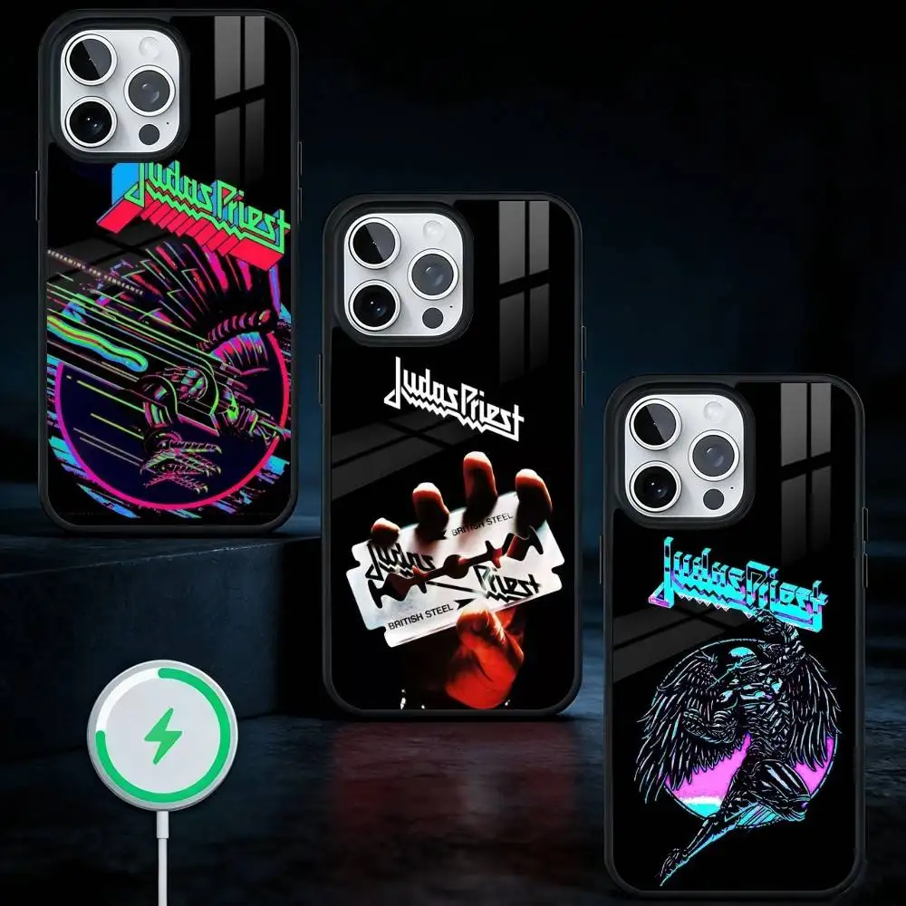 

J-Judas P-Priest Band Phone Case For iPhone17,16,15,14,13 Plus,Pro Max Magnetic For Magsafe Wireless Charging