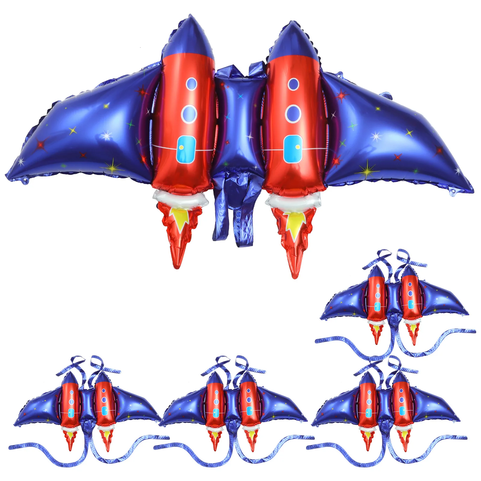 

5pcs Party Rocket Wing Balloon Decoration Decorations Airplane Theme Outer Space Balloon Costume Wing Props