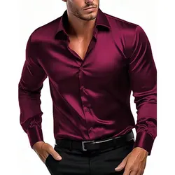 6XL camicia da uomo formale manica lunga primavera e autunno ice silk business casual di alta qualità free wear traspirante slim plus size