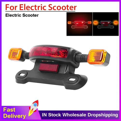 Imagen 1 del producto Luz trasera LED 3 en 1 para freno de scooter eléctrico/conducción/señal de giro, pieza de luz de marcha 48/60/12V
