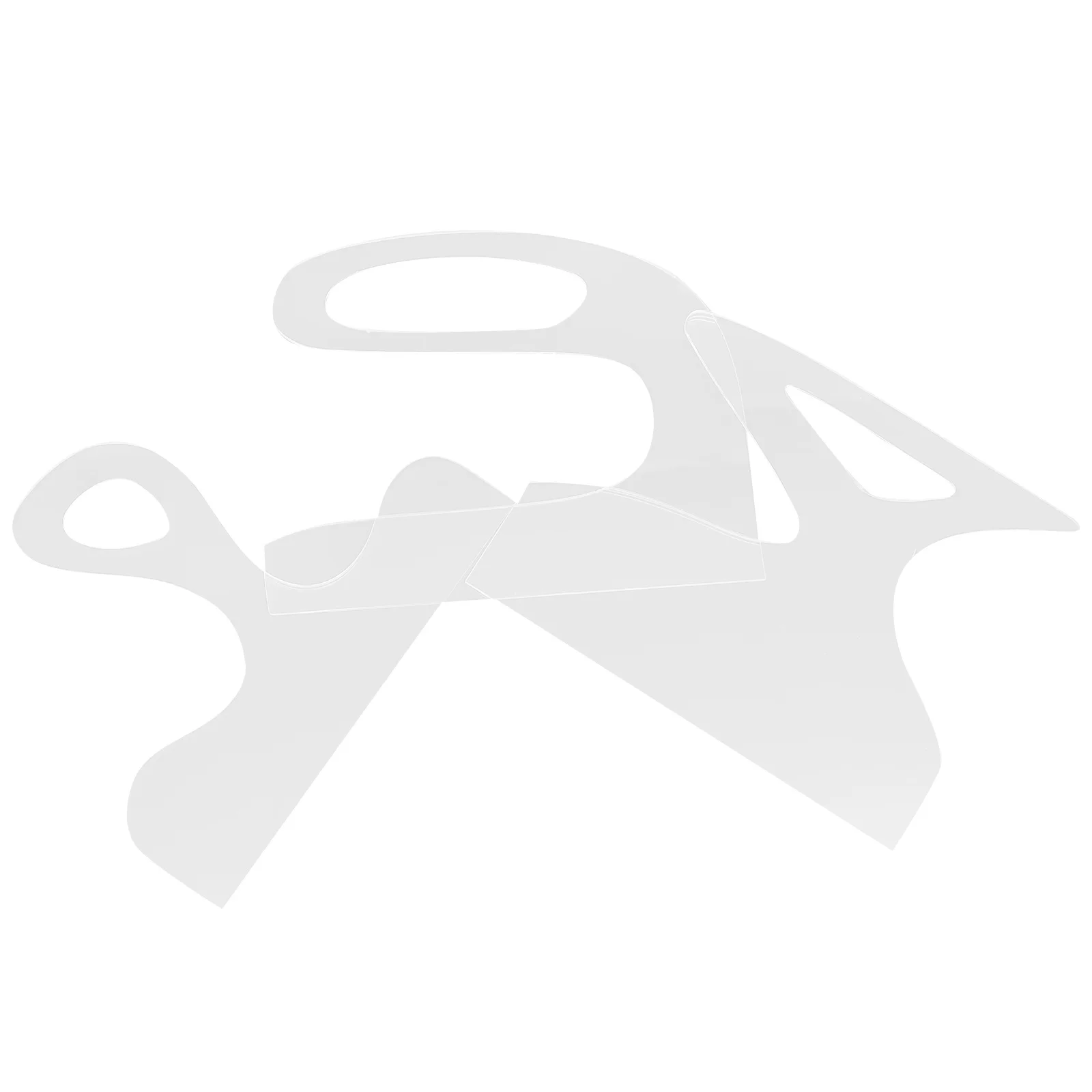 

3Pcs Clear Acrylic Handle Template Cutting Board Stencil for Personalized Handles Wood Cut Board Tracing Stencils