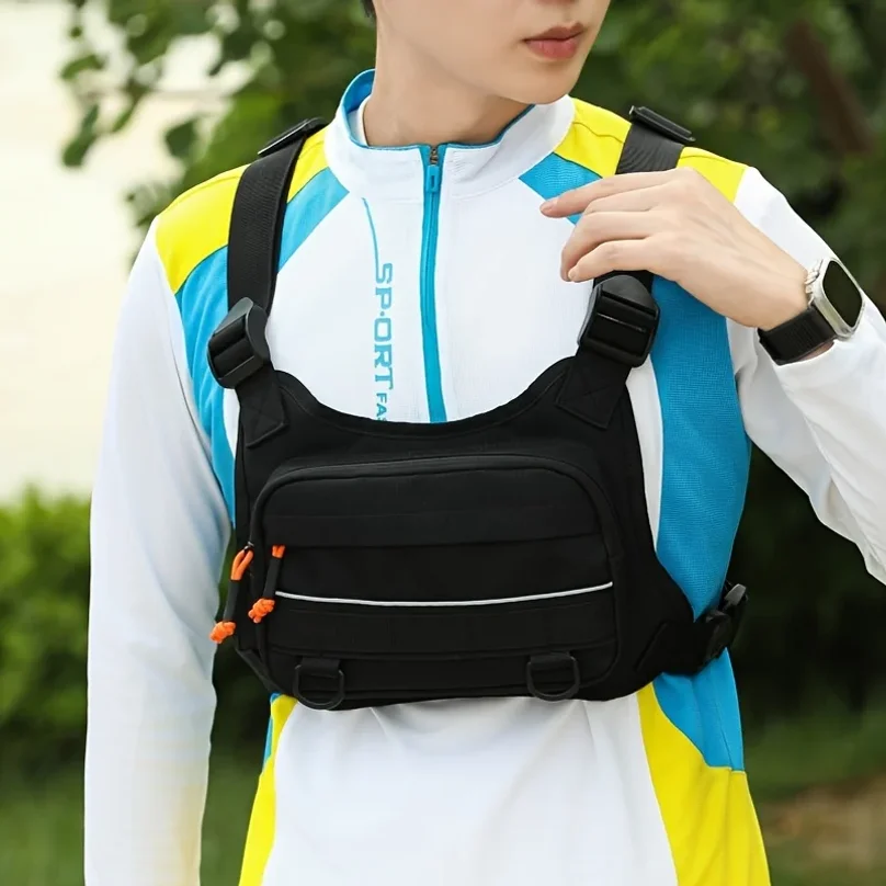 1PC Vest chest strap motorcycle storage bag Bicycle riding portable bags Men's camouflage storage outdoor running fashion bag