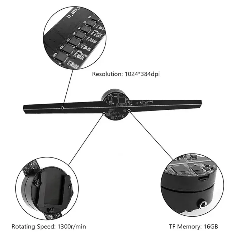 2026 sell 42Cm Display Automatically Holographic 3d Fan Full Hd Lcd Ad Player