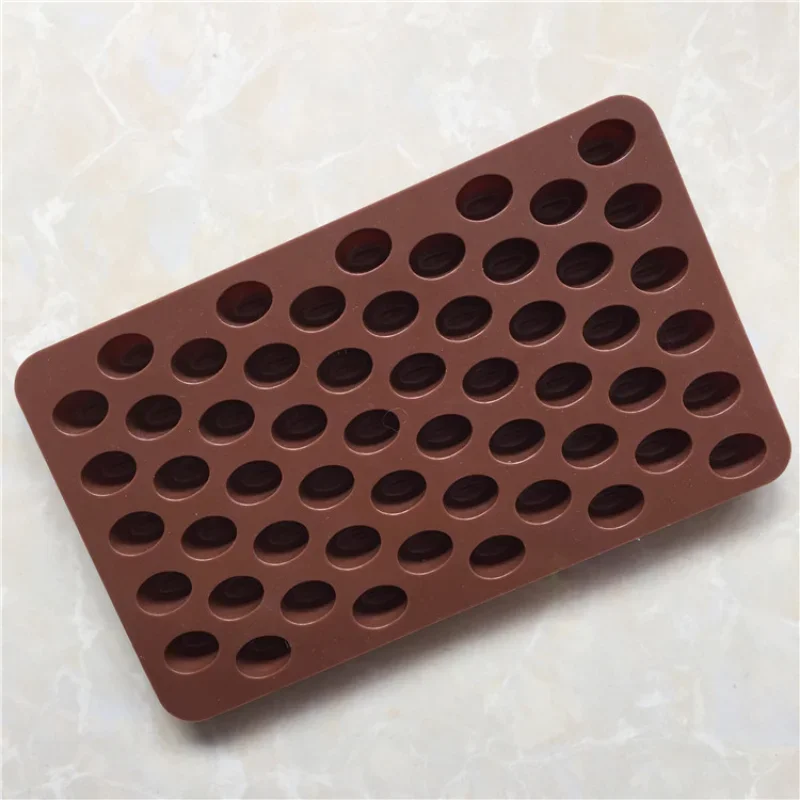 Coffee Beans Shaped Silicone Chocolate Mold for Jelly Pudding Ice Cube Tray Candy Dessert Pastry Cookie Baking Decorating Tools