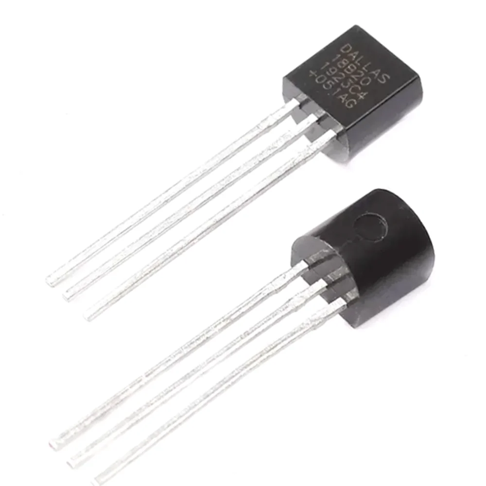 10 unids/lote Sensor chip electrónico DS18B20 TO-92 18B20 chips Sensor de temperatura IC 18b20 en Stock