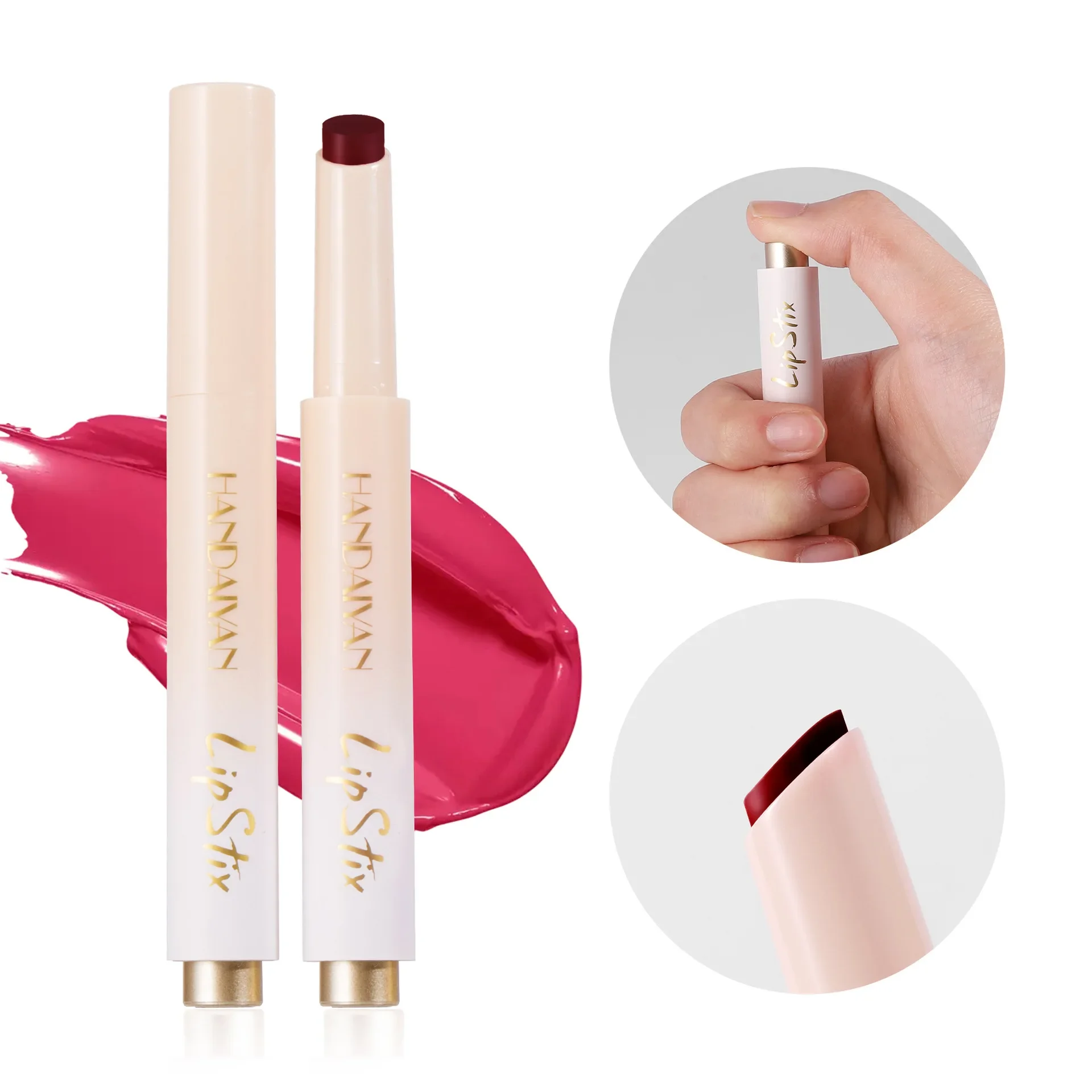 Hidratación duradera, labios teñidos, botón Stix, lápiz labial mate, suaviza al instante los labios secos, líneas de labios suaves, 1,8g