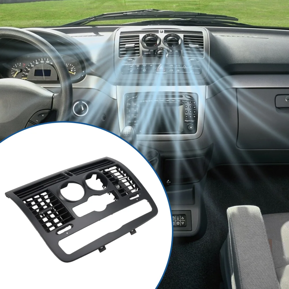 

Plastic Front Center Air Vent Outlet Assembly Black Air Vent Outlet Assembly 6366800800 for Mercedes Benz Viano W636 2004-2015