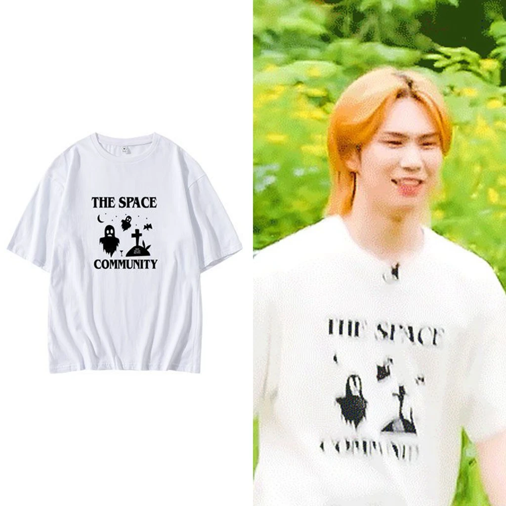 2026 Star Same T-shirt TOP PHOTO Printe TShirt Kpop Summer The Space ALIVE Pullovers Women Korean Style Summer Oversized Tshirt