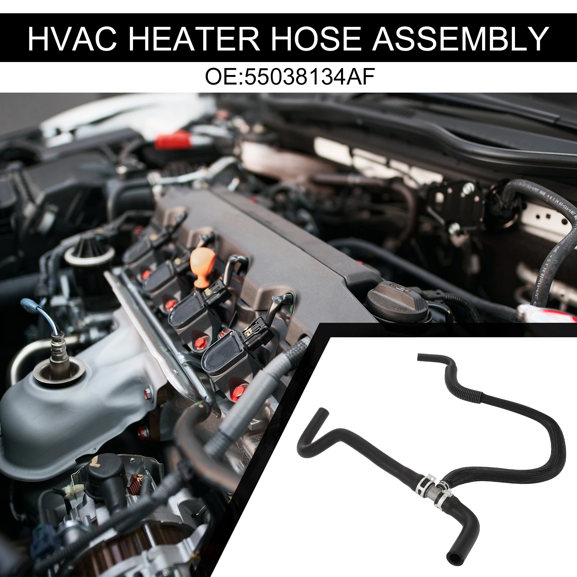 

UXCELL автомобильный двигатель HVAC шланг обогревателя в сборе для Chrysler 300 2005-2023 No 55038134AF