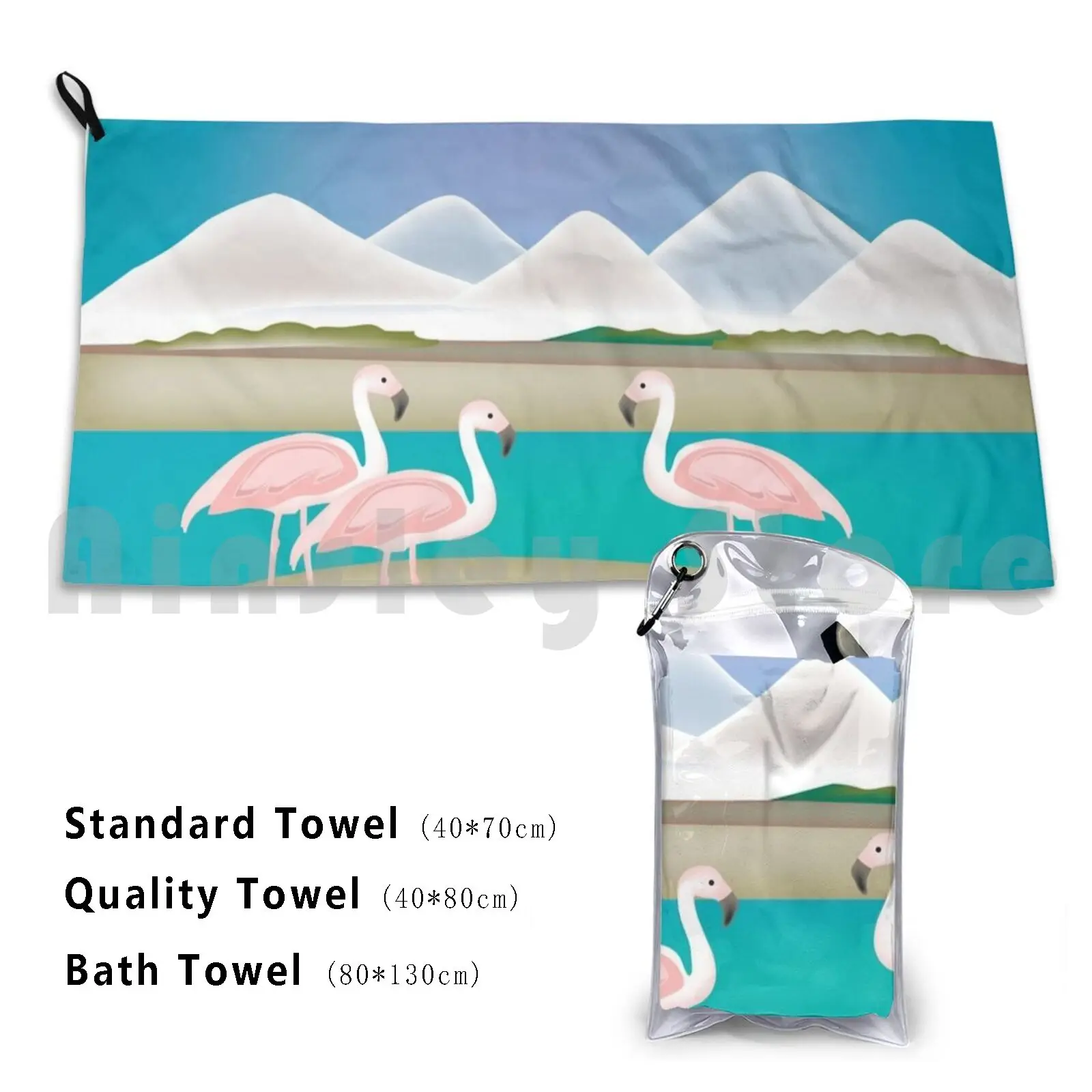 Bonaire-Skyline Illustration By Loose Petals Custom Towel Bath Towel Bonaire Cities Skyline
