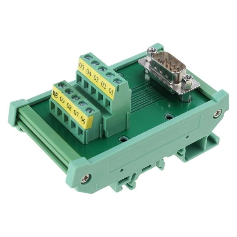 652F DB9 DB15 DB25 DB37 DB44 DB50 DB62 DB78 Mounted Terminal Block Gold Plate Pin Insulated Housing Adapter view 5
