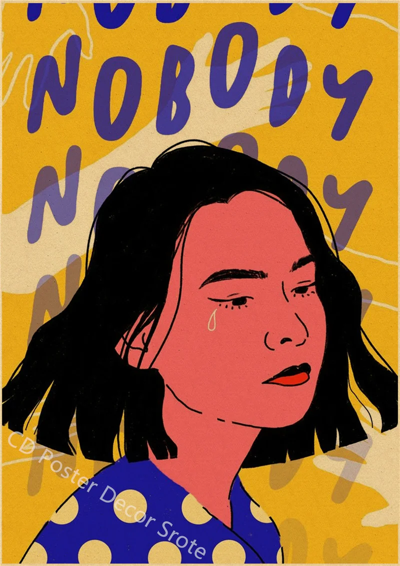 Винтажный постер в стиле хип-хоп, певица митски, принты из крафт-бумаги «пышная побери меня в макиауте», принты для дома, комнаты, бара, кафе, Декор, художественная настенная живопись