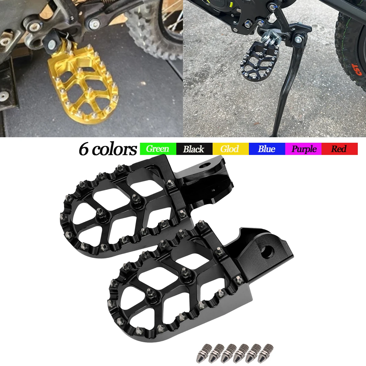 

For Surron Ultra Bee Sur-ron UB Wide Footpegs Foot Pegs Rests Electric Dirt Bike Pedals Aluminium Alloy MX Surron Ultrabee Parts