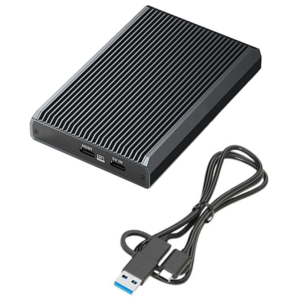 For M.2 For NVMe Aluminum Dual-Bay Hard Drive Enclosure 10Gbps High-Speed Transfer Solid-state Hard Drive Enclosure