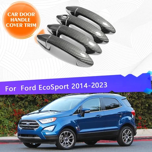 Para Ford EcoSport BK MK2 2014 ~ 2023 cubierta cromada para manija de puerta de coche embellecedora 4 Uds decoración de estilo cromado accesorios de piezas exteriores
